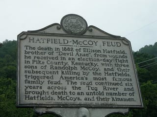 Hatfield-McCoy Feud Historic Sign