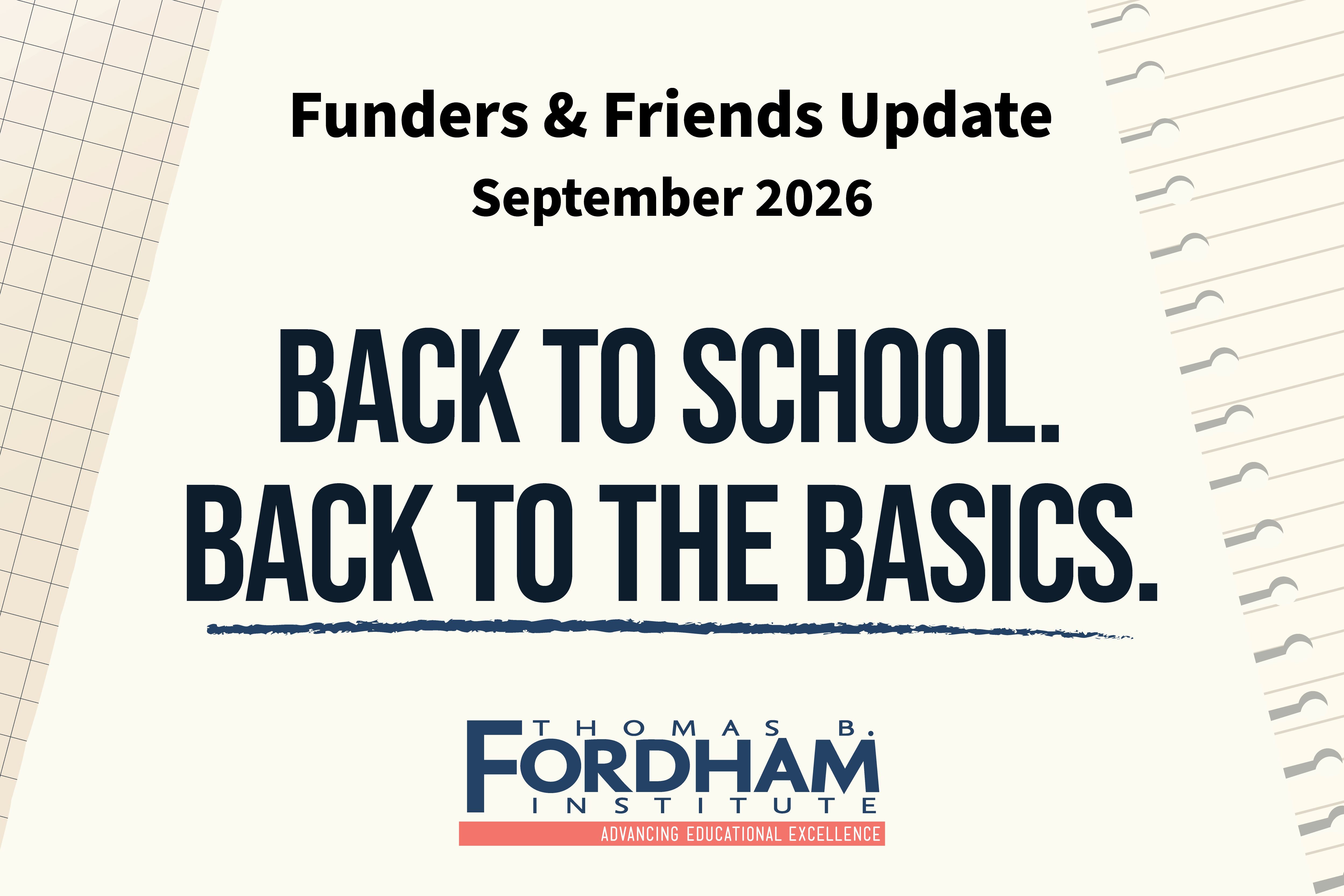 Funders and Friends September 2026 Back to Basics