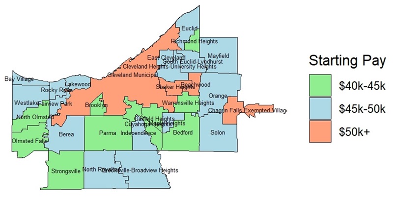 A fresh look at starting teacher pay in Ohio blog Map 2