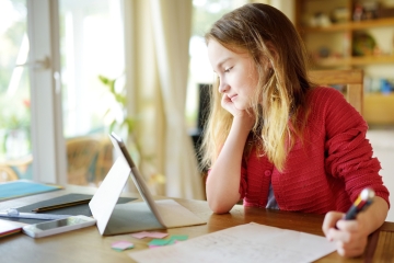 Child doing homework