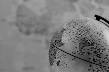 Globe and world map