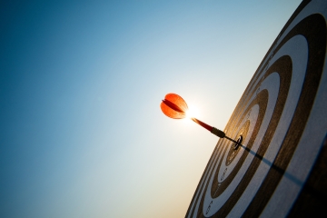 Dart board bullseye