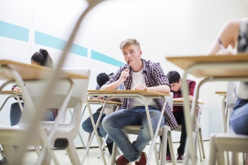 Students taking a test