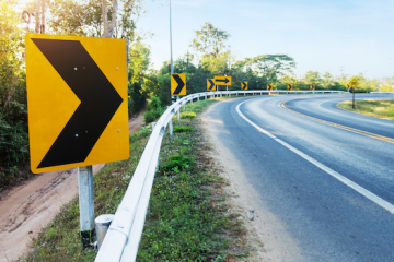 Road turning right
