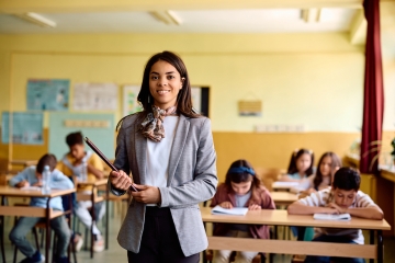 Teacher in a classroom