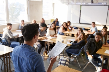 Teacher in a classroom