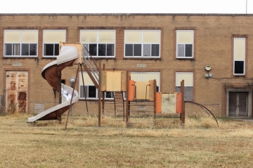 Abandoned school playground