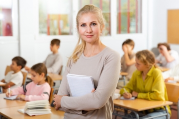 Teacher in a classroom