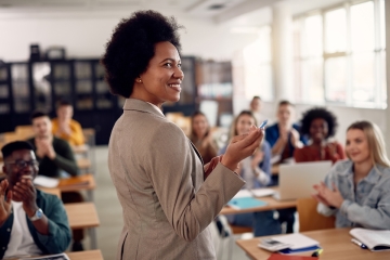Teacher in a classroom