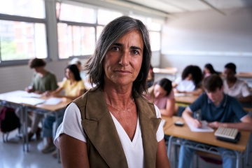 Teacher in a classroom