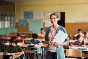 Teacher in a classroom