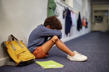 Boy in hallway
