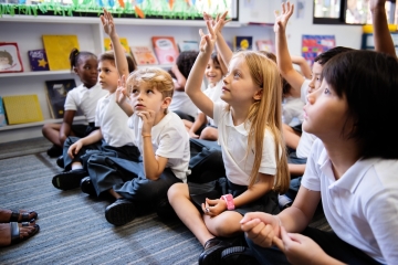 Young students in a classroom