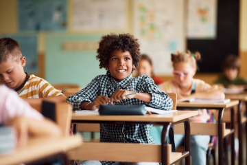 Student in a classroom