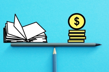 Textbook and money