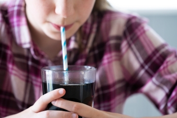 Child drinking soda