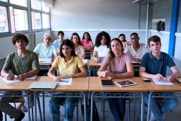 Students in a classroom