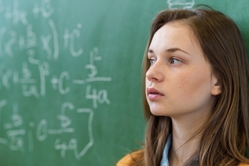 Student in a classroom