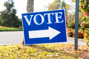 Voting location sign