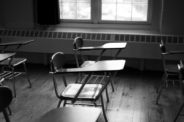Empty school desk
