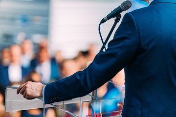 Man making a speech