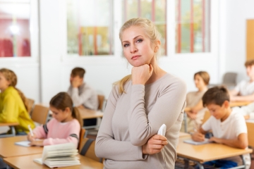 Teacher in a classroom
