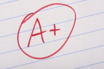 A grade in school