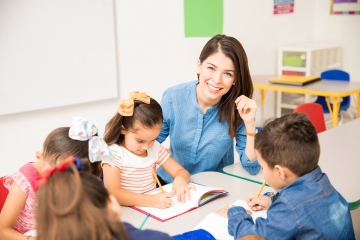 Teacher in a classroom
