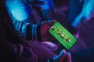 Watching football on phone