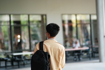 College student outside