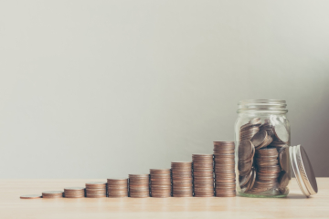 Stacked coins