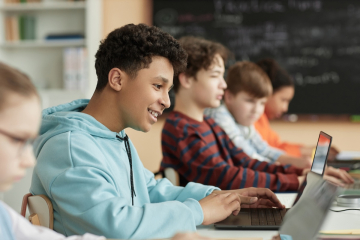 Students on laptops
