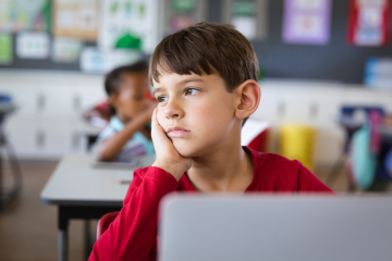 Student in a classroom