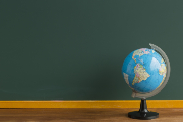 Globe on a desk
