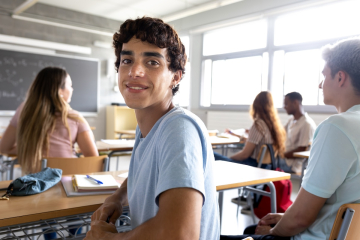 Happy student