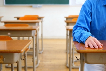 student at a desk