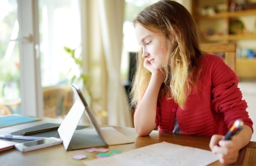 Child doing homework