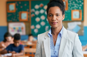 Teacher in a classroom