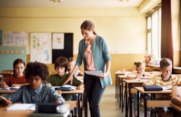 Teacher in a classroom
