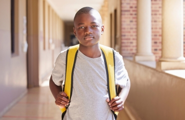 Portrait of a black male student