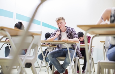 Students taking a test