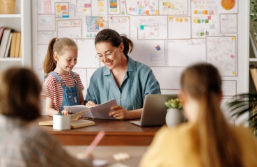 Teacher in a classroom