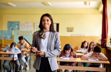 Teacher in a classroom