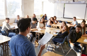 Teacher in a classroom