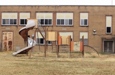 Abandoned school playground