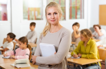 Teacher in a classroom