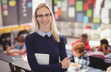 Teacher in a classroom