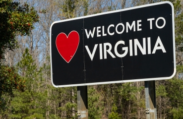 Virginia welcome sign