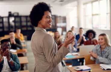 Teacher in a classroom