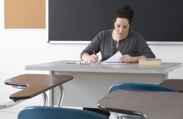 Teacher in a classroom